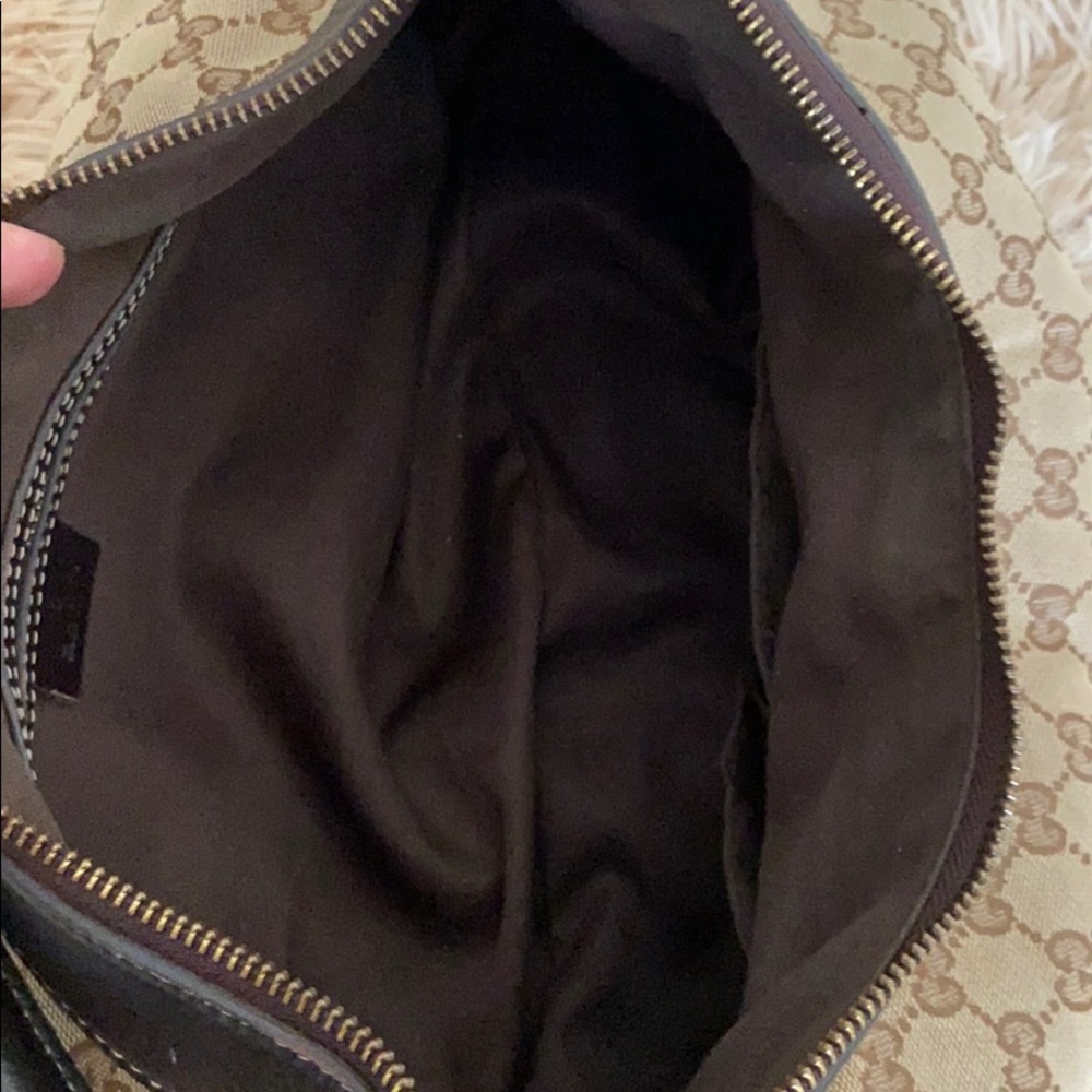 Auth Gucci Brown GG Monogram Abbey D-Ring Hobo Bag - Picture 11 of 16